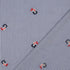 Embroidered Navy & White Stripe ~ Cotton